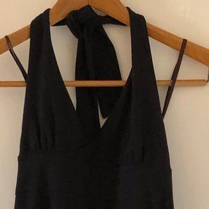 Black halter dress